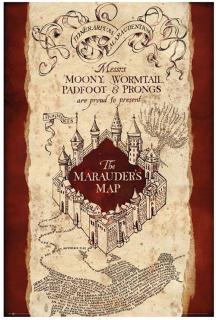 Plakát Harry Potter: Marauders Map (61 x 91,5 cm)