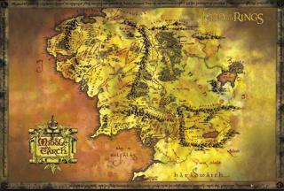 Plakát Lord of The Rings|Pán Prstenů: Map (61 x 91,5 cm) 150 gsm