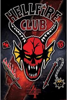 Plakát Netflix|Stranger Things: Emblém klubu Hellfire (61 x 91,5 cm)