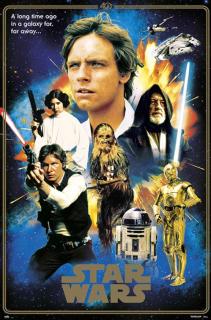 Plakát Star Wars|Hvězdné války: Heroes 40th Anniversary (61 x 91,5 cm) 150 g
