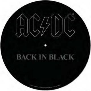 Podložka na talíř gramofonu AC/DC: Bck In Black (průměr 30,5 cm)