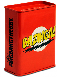Pokladnička The Big Bang Theory|Teorie Velkého Třesku: Bazinga (8,5 x 11,5 x 4,5 cm) kovová