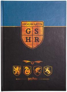 Premium poznámkový A5 blok s magnetickým uzavíráním Harry Potter: Bradavický štít (14,8 x 21 cm)