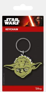 Přívěsek na klíče Star Wars|Hvězdné Války: Yoda ( 5 x 6 cm) pryžový