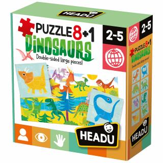 Puzzle HEADU: Puzzle 8+1 Dinosauři