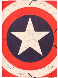Složka s klopami Avengers: Kapitán Amerika štít (26 x 34 x 2 cm)