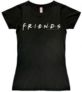 Tričko dámské Friends|Přátelé: Logo  černá bavlna Velikost oblečení: M