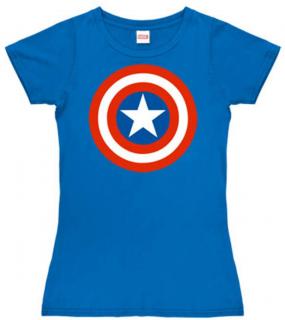 Tričko dámské Marvel: Captain America (S) modrá bavlna Velikost oblečení: S
