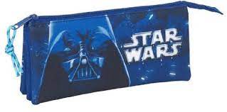 Trojitý penál na tužky Star Wars|Hvězdné války: Neon (22 x 10 x 3 cm) polyester