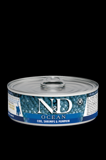 N&D CAT OCEAN Kitten Tuna & Cod & Shrimp & Pumpkin 70g