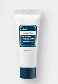 Klairs Rich Moist Soothing Cream - Zklidňující hypoalergenní krém s betaglukanem a hydratačními účinky 60 ml Balení: 20 ml