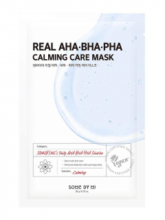 Real AHA BHA PHA Calming Care Mask - Exfoliační plátýnková maska pro vyrovnání tónu | 1 ks
