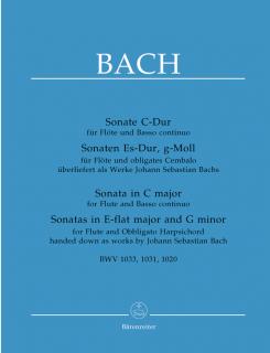 Sonáta pro flétnu a basso continuo C dur BWV 1033, Sonáty pro flétnu a obligátní cembalo Es dur BWV 1031 a g m