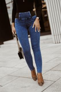 Džegíny s gumou menší i větší velikosti tm. modré Jeans: 26