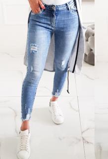 Jeans světle modré větší velikosti Jeans: 33