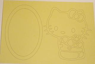 Pískohraní s.r.o. Šablona Hello Kitty a zrcadlo Velikost: 245 x 362 mm