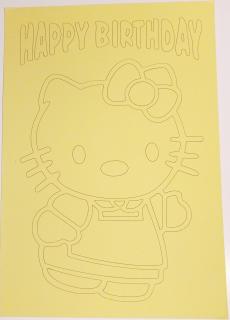 Pískohraní s.r.o. Šablona Hello Kitty Happy Birthday Velikost: 245 x 362 mm