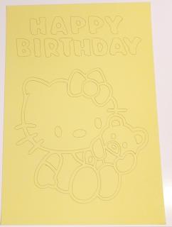 Pískohraní s.r.o. Šablona Hello Kitty s medvídkem Velikost: 245 x 362 mm