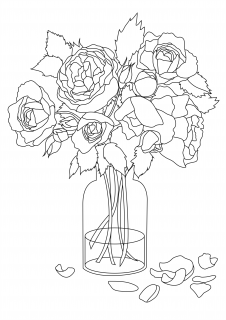 Pískohraní s.r.o. Šablona Kytice růží Velikost: 420 x 594 mm
