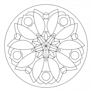 Pískohraní s.r.o. Šablona Mandala 0402 Velikost: 300 x 300 mm