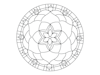 Pískohraní s.r.o. Šablona Mandala 0403 Velikost: 300 x 300 mm