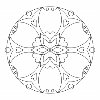 Pískohraní s.r.o. Šablona Mandala 0409 Velikost: 300 x 300 mm