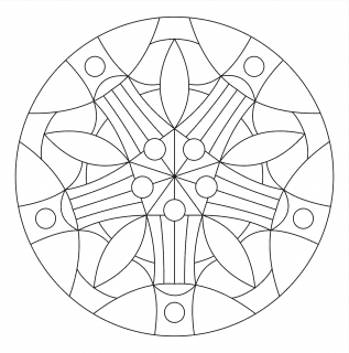 Pískohraní s.r.o. Šablona Mandala 0420 Velikost: 300 x 300 mm