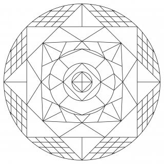 Pískohraní s.r.o. Šablona Mandala 0428 Velikost: 300 x 300 mm