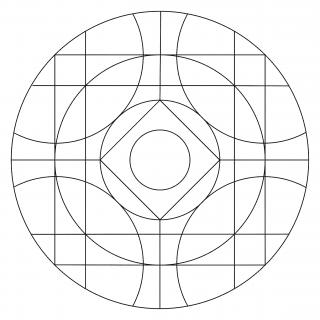 Pískohraní s.r.o. Šablona Mandala 0518 Velikost: 210 x 210 mm