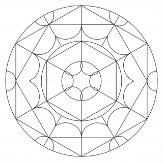 Pískohraní s.r.o. Šablona Mandala 0523 Velikost: 300 x 300 mm