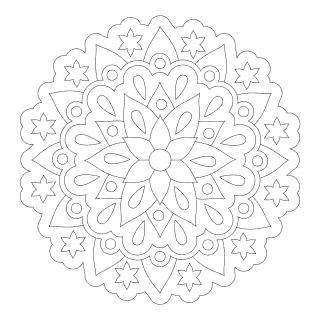 Pískohraní s.r.o. Šablona Mandala 0531 Velikost: 300 x 300 mm