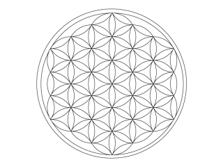 Pískohraní s.r.o. Šablona Mandala Květ života Velikost: 420 x 420 mm