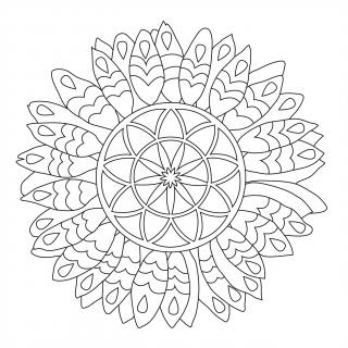 Pískohraní s.r.o. Šablona Mandala se slunečnicí Velikost: 210 x 210 mm