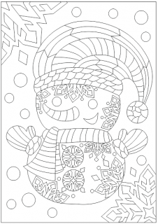 Pískohraní s.r.o. Šablona Sněhulák s čepicí Velikost: 297 x 420 mm