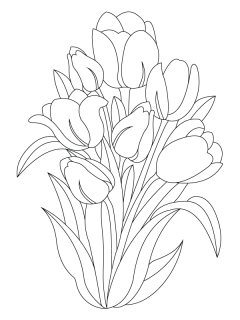 Pískohraní s.r.o. Šablona Tulipány Velikost: 148 x 210 mm