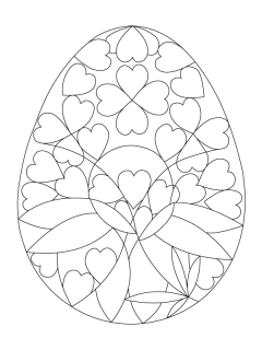 Pískohraní s.r.o. Šablona Velikonoční motiv se srdíčky Velikost: 420 x 594 mm