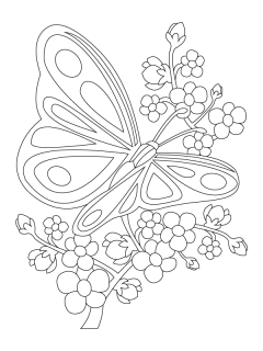 Pískohraní s.r.o. Šablona Větvička s motýlkem Velikost: 148 x 210 mm
