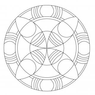 Šablona Mandala 0430 Velikost: 210 x 210 mm