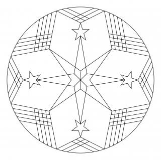 Šablona Mandala 0433 Velikost: 470 x 470 mm