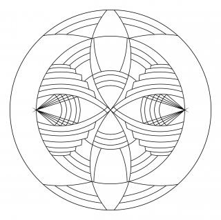 Šablona Mandala 0434 Velikost: 148 x 148 mm