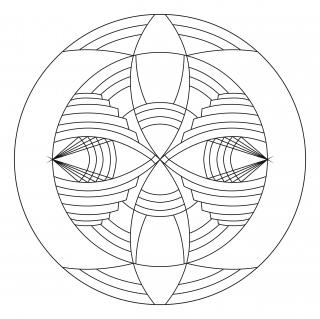 Šablona Mandala 0434 Velikost: 300 x 300 mm