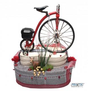 Dárkový dort z froté - Cyklistický