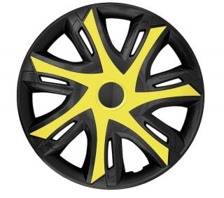Poklice na kola NRM N-Power žlutá/černá (Kryty kol)