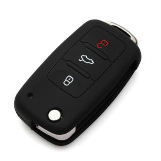 Silikonový obal GARO na klíč Škoda, VW černý (3-tlačítkový)
