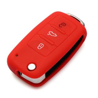 Silikonový obal GARO na klíč Škoda, VW červený (3-tlačítkový)
