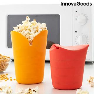 Silikonové skládací nádoby na popcorn Popbox InnovaGoods (2 Kusy)