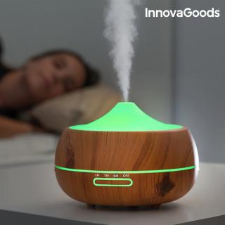 Zvlhčovač vzduchu s aromadifuzérem LED Wooden-Effect InnovaGoods