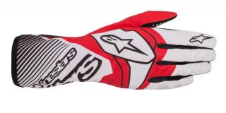 Alpinestars Rukavice Tech 1-K Race V2 - Bílo-červená (Alpinestars Tech 1-K Race V2 Gloves)