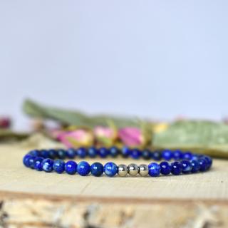 Náramek z minerálů UKLIDŇUJI MYSL - lapis lazuli, chirurgická ocel