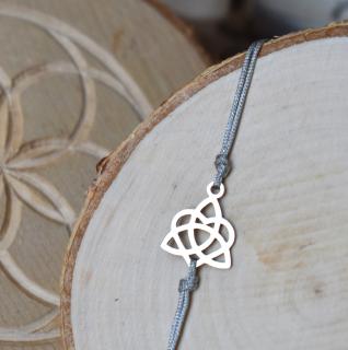 Shamballa náramek KELTSKÝ UZEL LÁSKY jednoduchý - chirurgická ocel, nylon